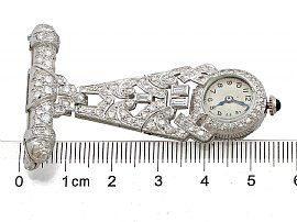 Vintage Diamond Fob Watch Ruler