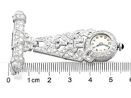 Vintage Diamond Fob Watch Ruler