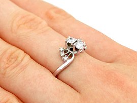 Art Deco Diamond Dress Ring Close Up