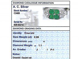 vintage gold emerald diamond ring