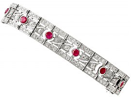 Antique Ruby Bracelet with Diamonds