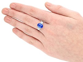 Burma Sapphire Engagement Ring Wearing