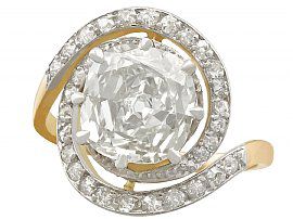 Large Antique Diamond Twist Ring 