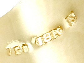 Vintage Jade Ring in Yellow Gold Hallmark
