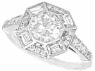 1.79ct Diamond and Platinum Cocktail Ring - Vintage and Contemporary
