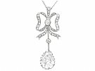 2.69ct Diamond and Platinum Pendant - Antique French Circa 1910