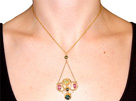 Victorian Gemstone Necklace Wearing