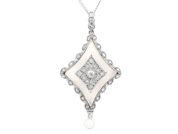 antique diamond and crystal pendant