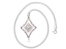 antique diamond and crystal pendant