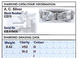 gold diamond bow ring report card