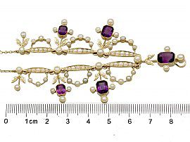 Edwardian Amethyst Necklace in Yellow Gold