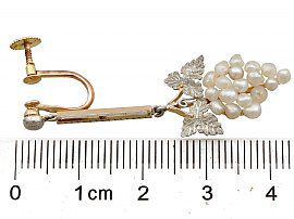 antique pearl grape earrings