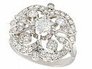 1.68ct Diamond and 15ct White Gold Cluster Ring - Antique Circa 1930