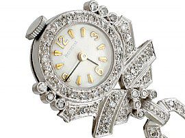 Diamond Art Deco Fob Watch in Platinum