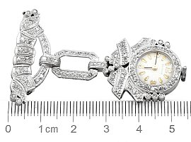 Diamond Art Deco Fob Watch Ruler