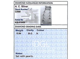 Antique Pearl Drop Necklace in Platinum Card