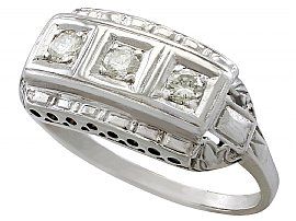 1940s Three Stone Diamond Ring