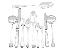 Sterling Silver Canteen of Cutlery for Ten Persons - Antique