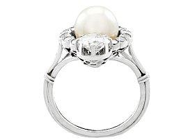 antique pearl and diamond dress ring