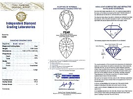 Victorian diamond spray brooch certificate