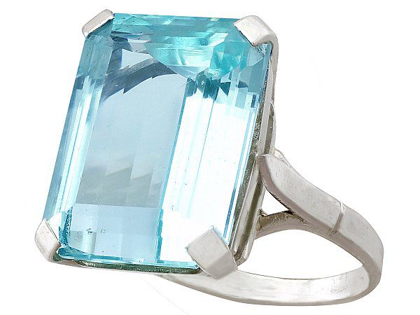 ontslaan Van storm betrouwbaarheid Vintage Aquamarine Cocktail Ring | AC Silver UK