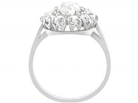 Platinum Cluster Diamond Engagement Ring