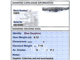 antique sapphire and diamond bracelet grading
