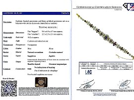 antique sapphire and diamond bracelet certificate