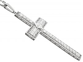 Platinum and Diamond Cross Pendant
