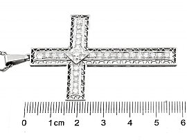 1920s Diamond Cross Pendant Size