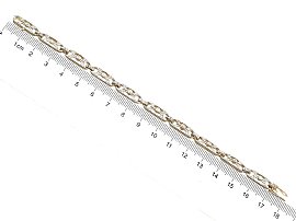 Antique Yellow Gold Bracelet with Diamonds Ruler