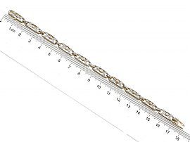 Antique Yellow Gold Bracelet with Diamonds Ruler