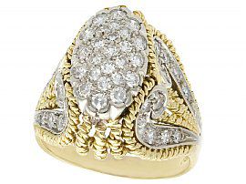 Unusal Vintage Diamond and Gold Ring 