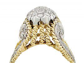 Unusal Diamond and Gold Ring Vintage