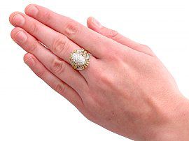 Unusal Vintage Diamond and Gold Ring Wearing