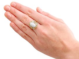 Unusual Vintage Diamond and Gold Ring Wearing
