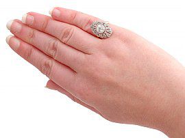 Art Deco Diamond Ring Wearing
