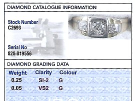small diamond dress ring grading