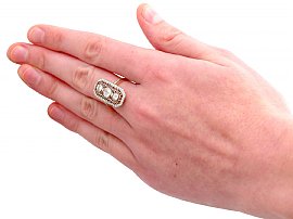 wearing 1920s Diamond Ring