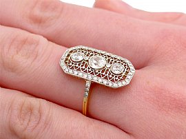 1920s Diamond Ring on hand