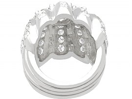 Vintage Large Diamond Cocktail Ring in Platinum