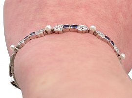 sapphire bracelet wearing 