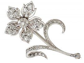 Victorian Floral Diamond Brooch