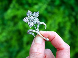 Floral Diamond Brooch Outside