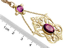 Edwardian amethyst necklace ruler