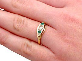 1930s Emerald and Diamond Dress Ring 