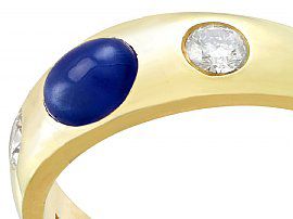 vintage cabochon sapphire ring