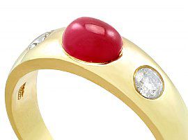 Ruby and Gold Ring Vintage