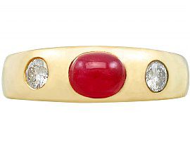 Vintage Ruby and Gold Cocktail Ring