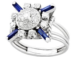1930s Sapphire and Diamond Dress Ring